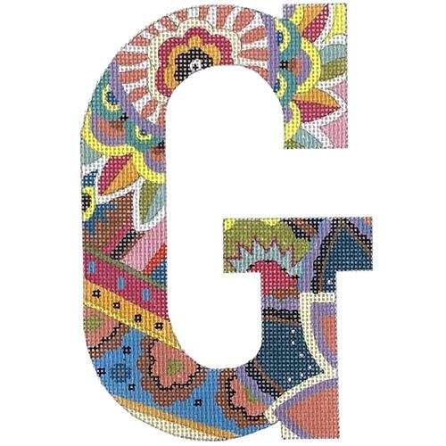 Floral 6" Monogram Letter G