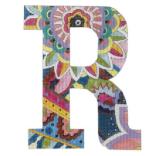 Floral 6" Monogram Letter R