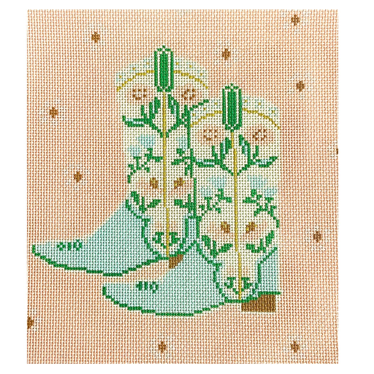 Floral Boots on Peach 10x10