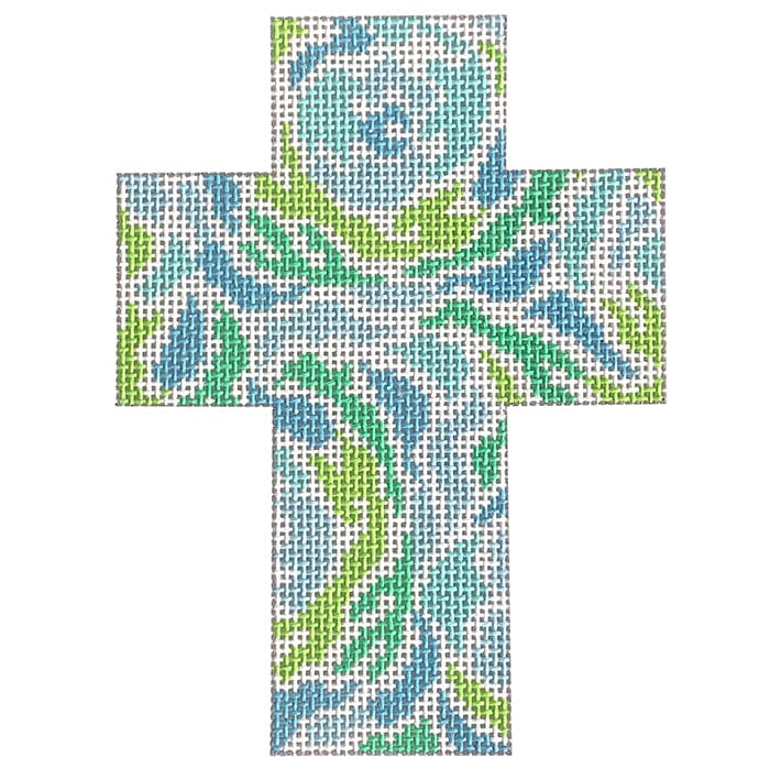 Floral Cross - Blue Rose
