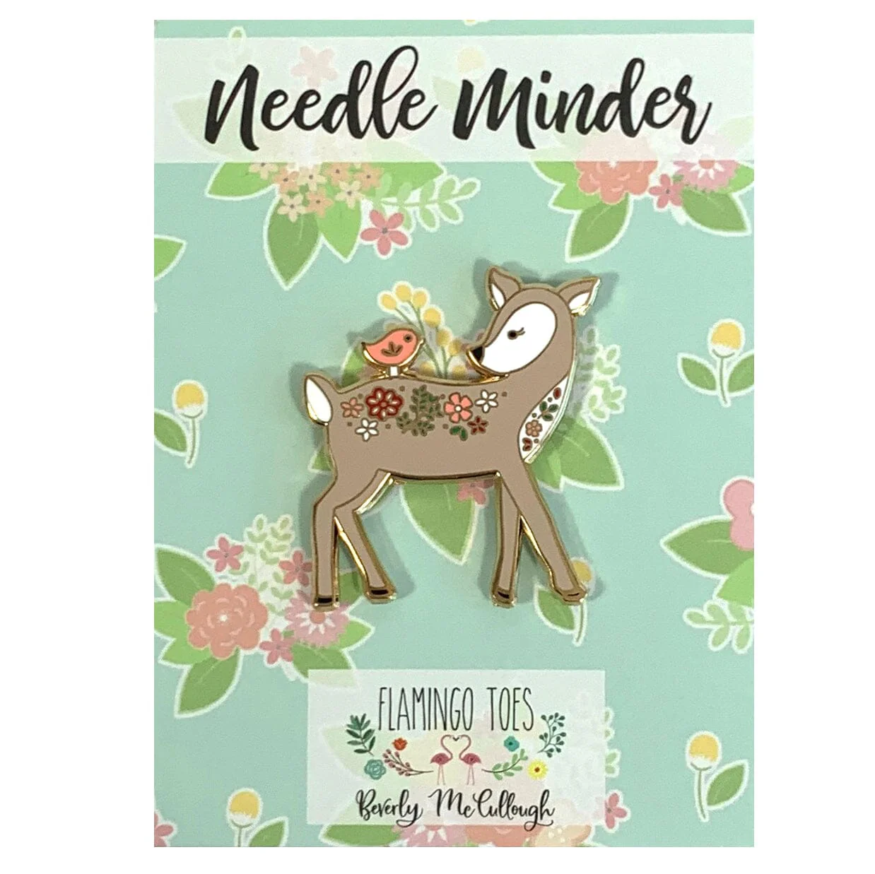 Floral Deer Needleminder