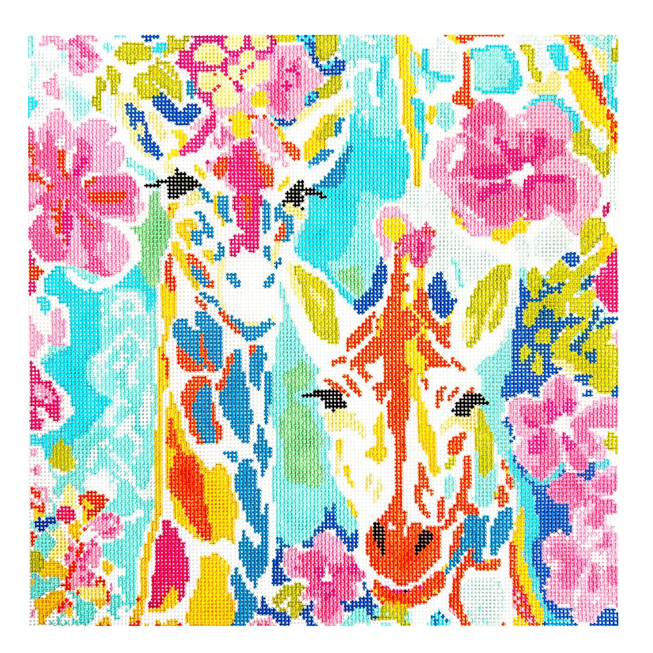 Floral Giraffes 12x12