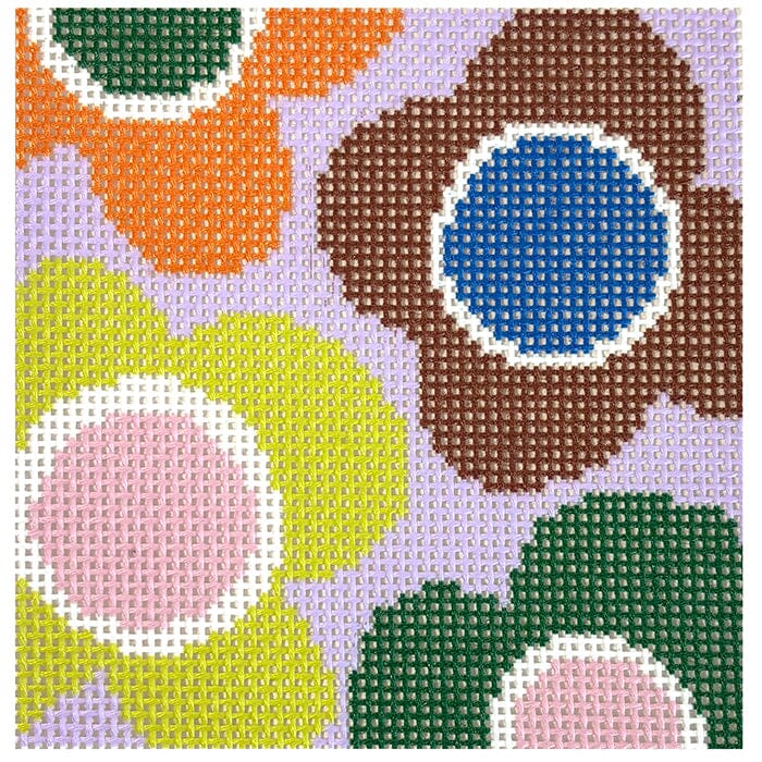 Floral Square C on Lilac