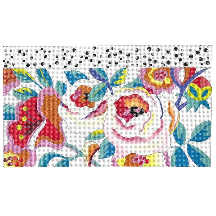 Floral with Leopard Spots Clutch