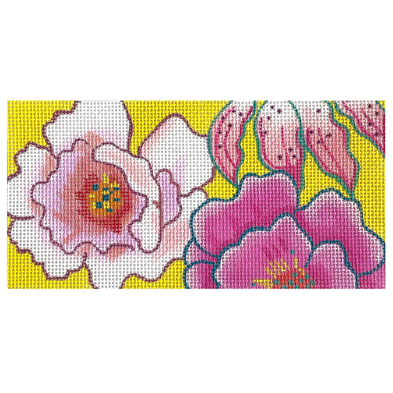 Florals with Neon Leaves 3x6