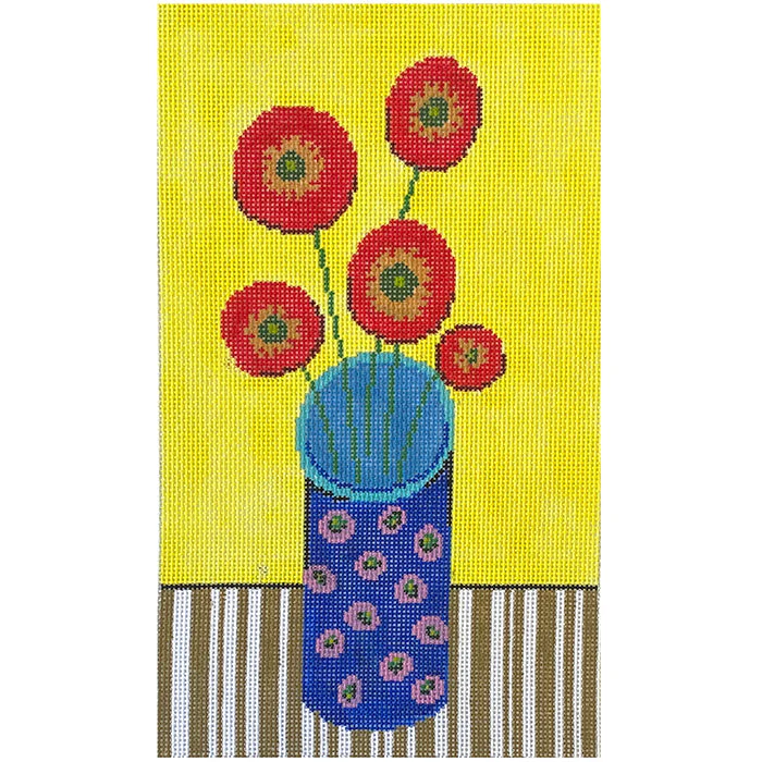 Flowers in Blue Vase