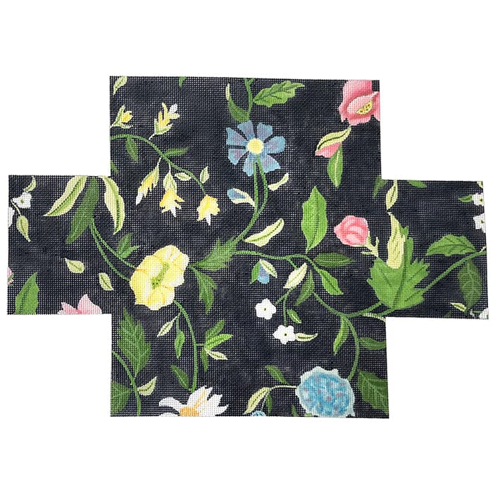 Flowers on Navy Brick Cover