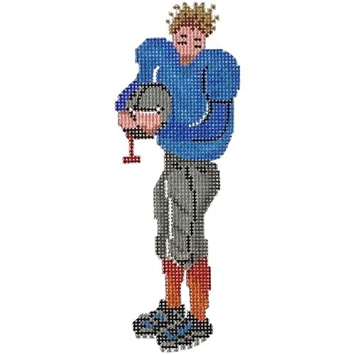 Football Player - Blue Uniform