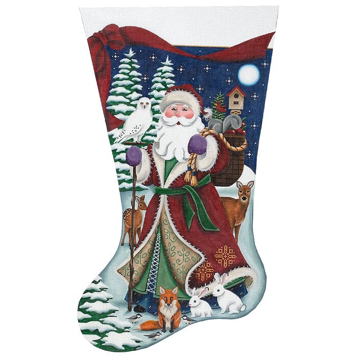 Forest Santa with Woodland Animals Stocking on 18 TTL