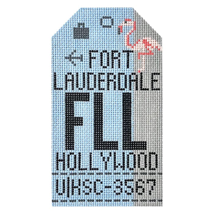 Fort Lauderdale FLL Retro Travel Tag