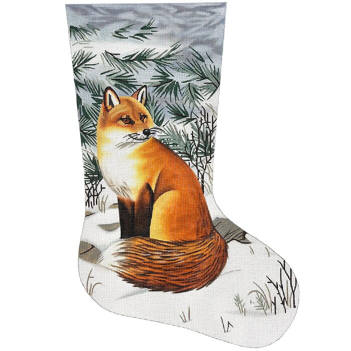 Fox in the Snow Stocking - 13 Mesh TTR