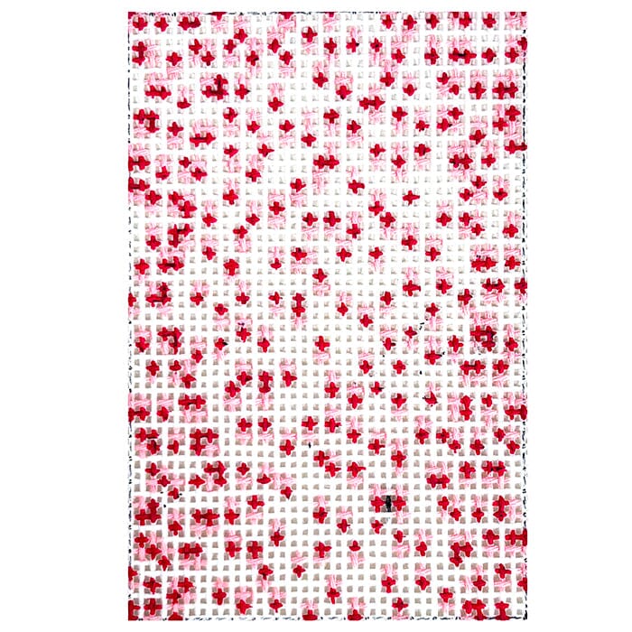 French Dots Luggage Tag Pink 2x3