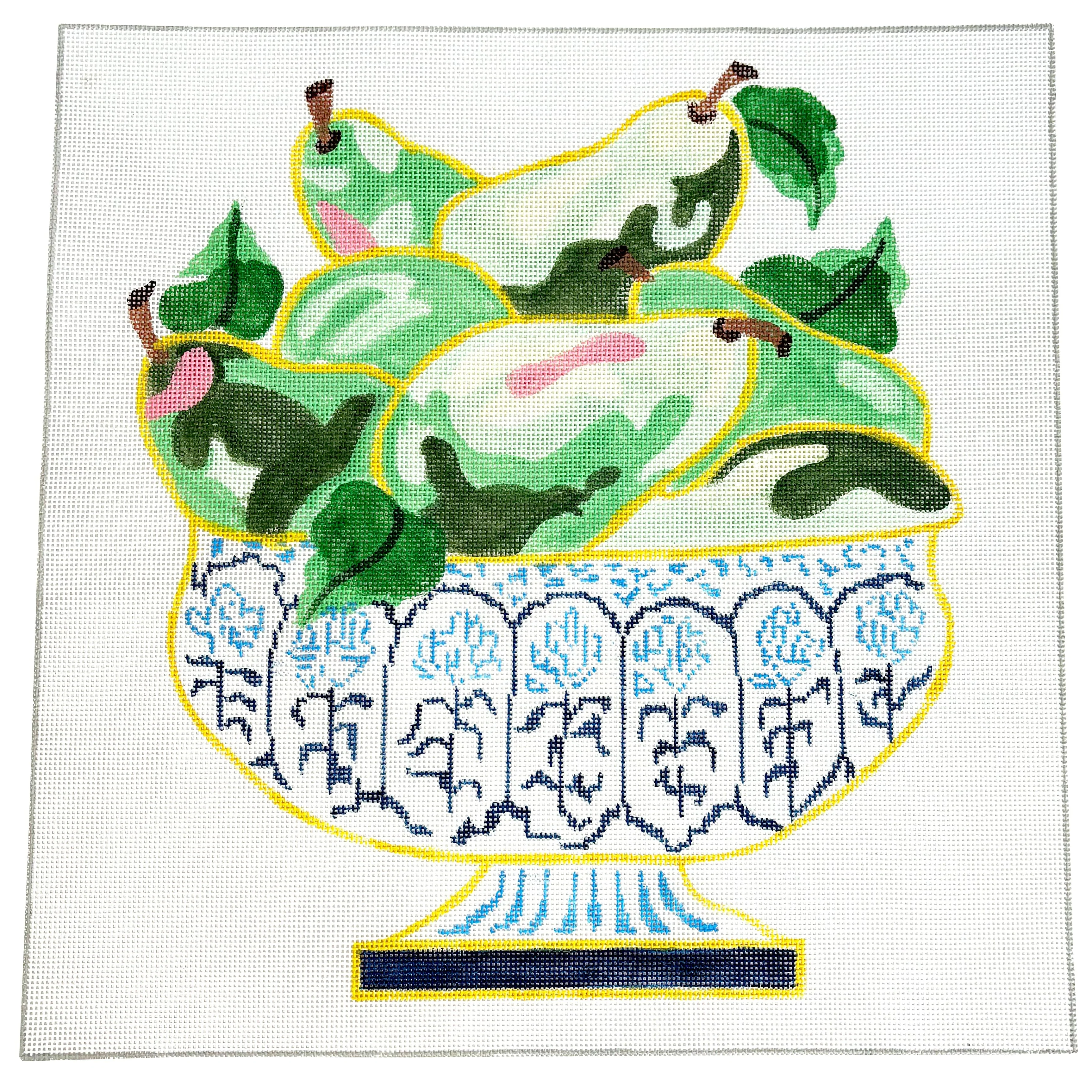 French Harvest Bowl - Green Pears 16"