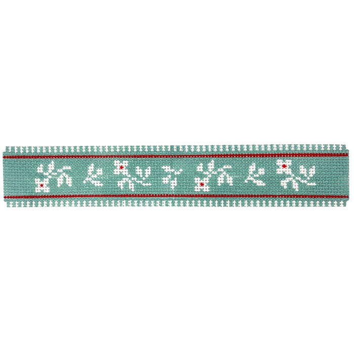French Ribbon Keychain - Teal