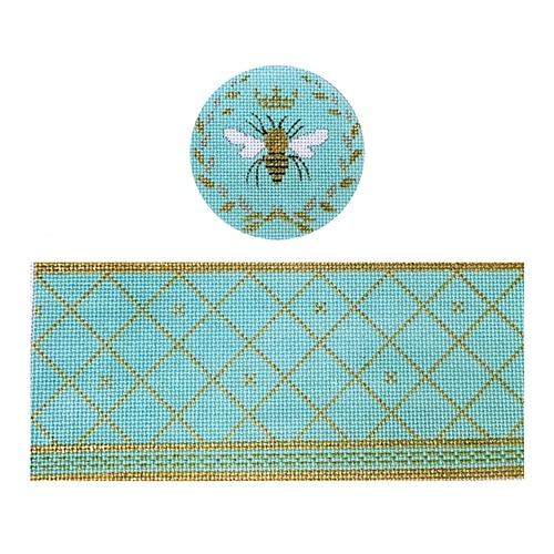 Queen Bee Blue Hinged Box with Hardware