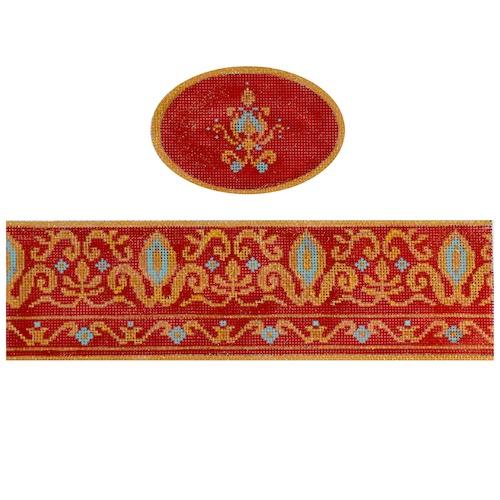 Red and Turquoise Hinged Box with Hardware