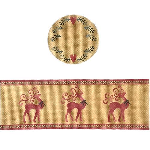 Red Reindeer Hinged Box with Hardware