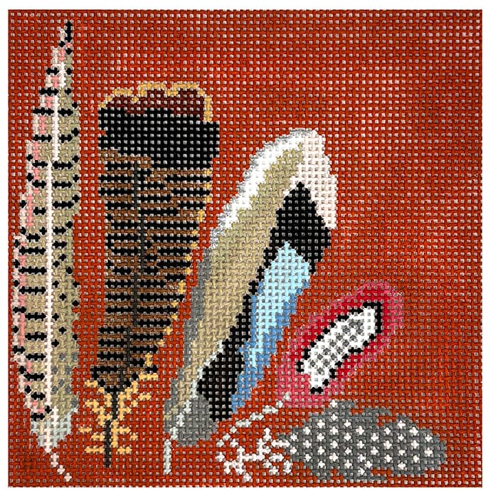 Game Bird Feather Coaster - Orange