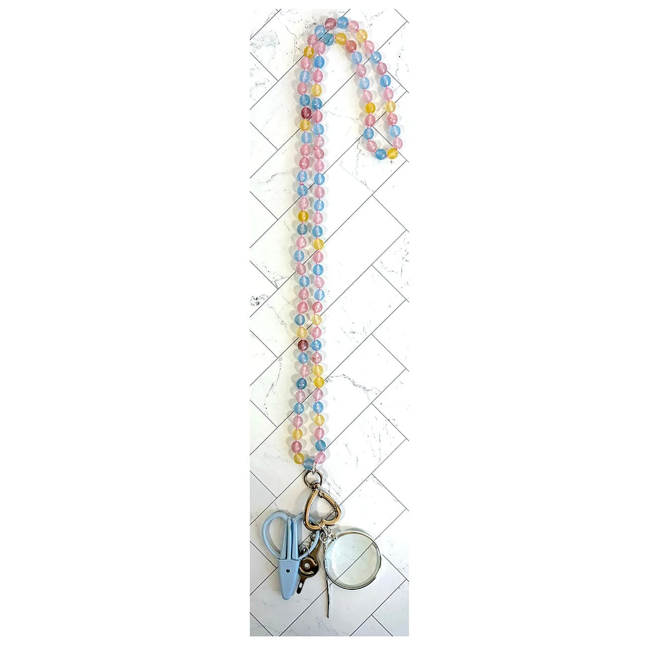 Gemstone Chatelaine Necklace - Matte Sparkle