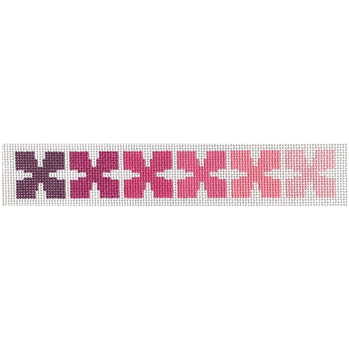 Geo Floral Key Fob - Pinks