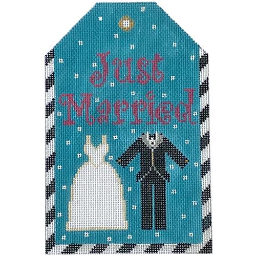 Gift Tag - Just Married Dress & Tuxedo