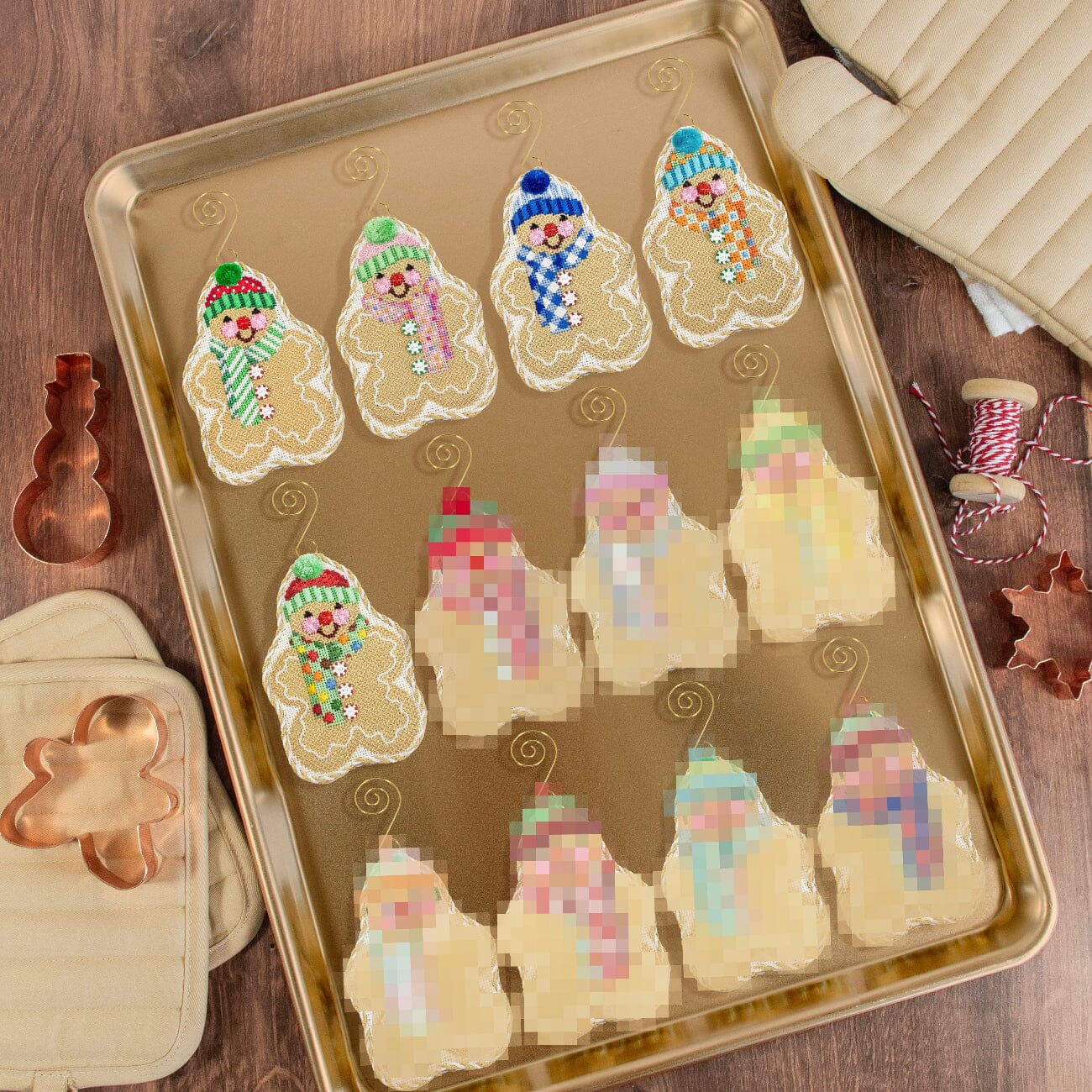 Gingerbread Friends - M&M Scarf - Image 3