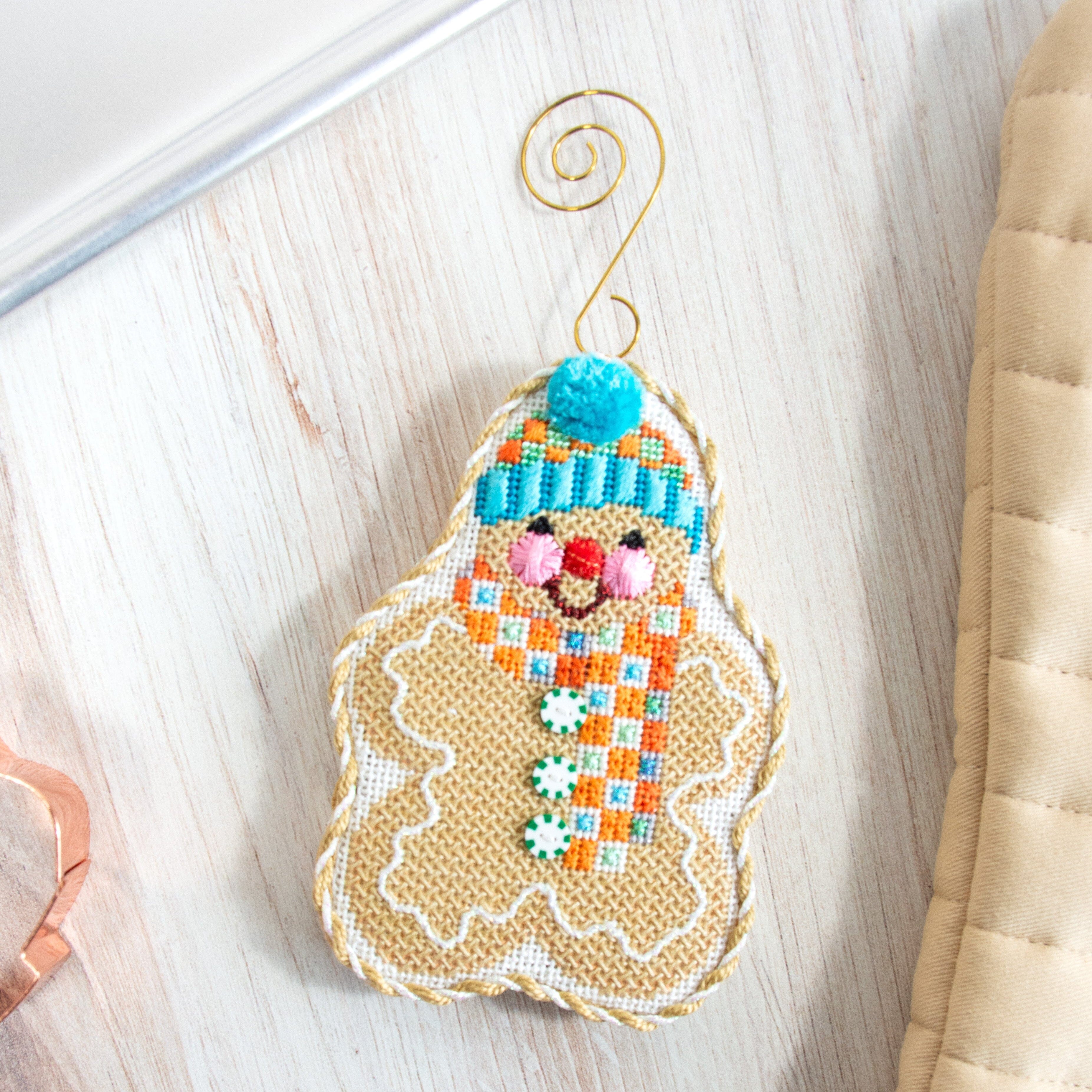 Gingerbread Friends - Orange & Aqua Check Scarf - Image 3