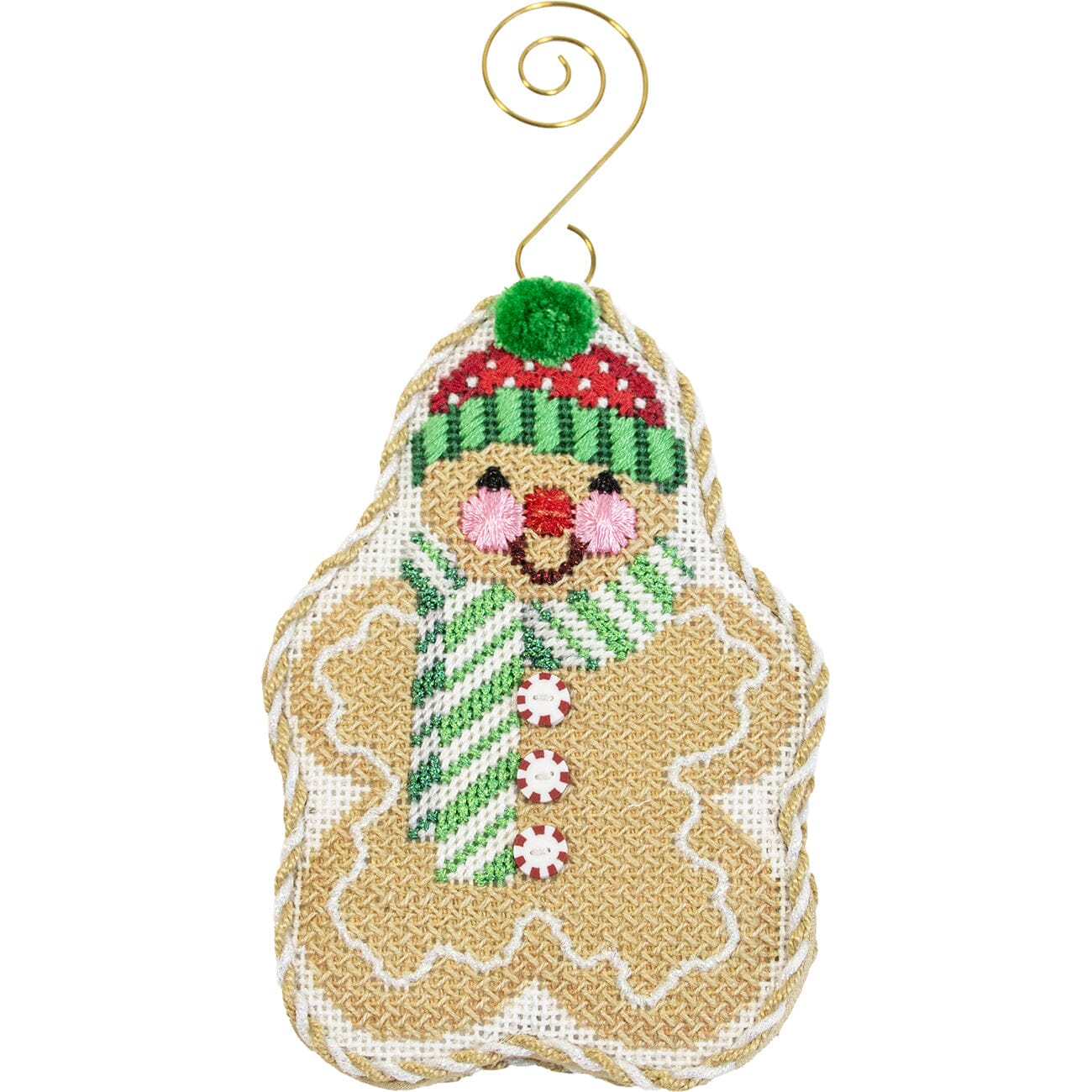 Gingerbread Friends - Spearmint Scarf with Stitch Guide