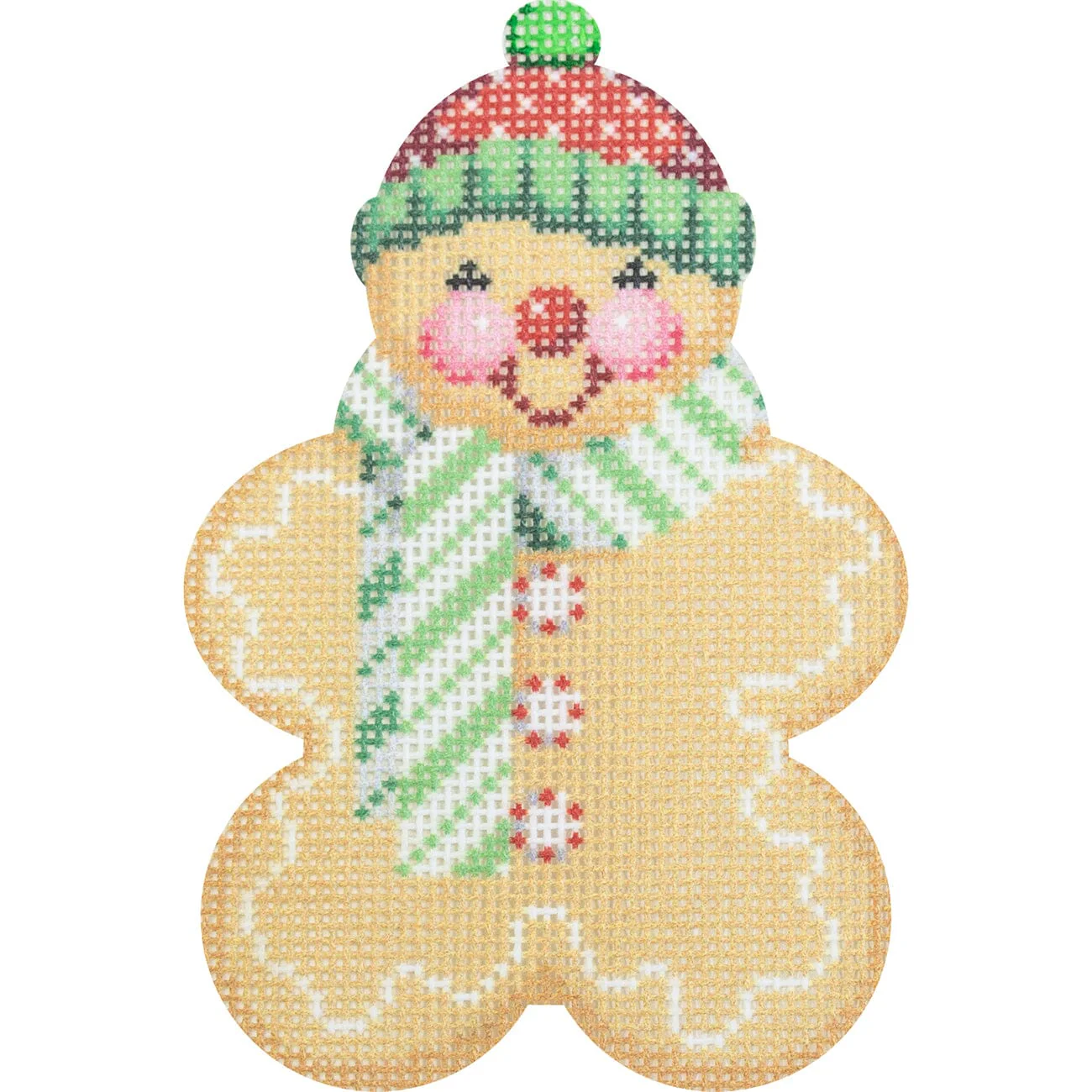 Gingerbread Friends - Spearmint Scarf with Stitch Guide - Image 2
