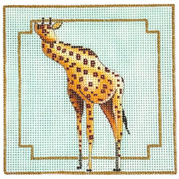 Giraffe on Blue 4x4