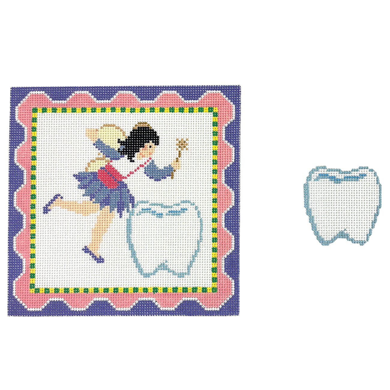 Girl Fairy with Tooth, 7x7 Tooth Fairy Pillow