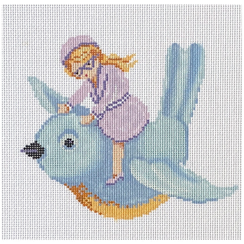 Girl on a Blue Bird