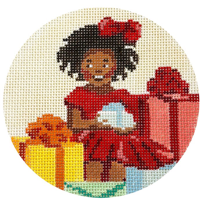 Girl with Presents - Ornament