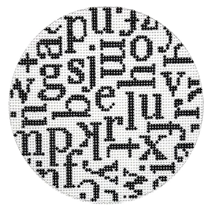 Glyph Alphabet 4" Round