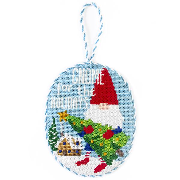 Gnome for the Holidays Canvas with Stitch Guide
