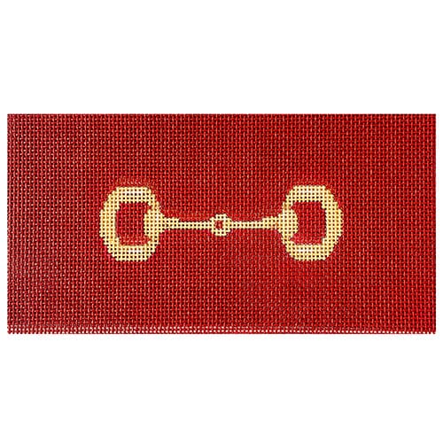 Gold Bit on Burgundy Background