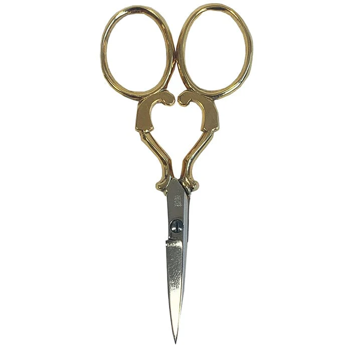 Gold Plated 3.5" Heart Scissors