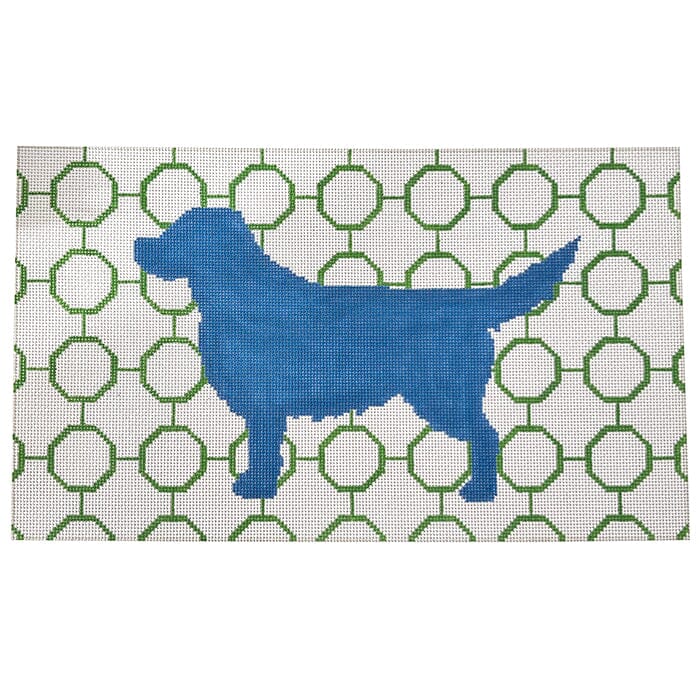 Golden Retriever Blue and Green