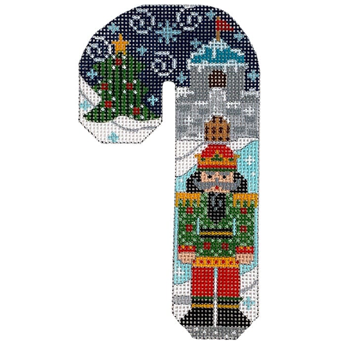 Green and Red Nutcracker Candy Cane