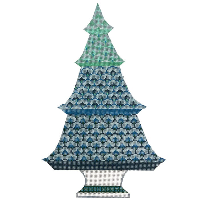 Green & Blue Scallop Tree