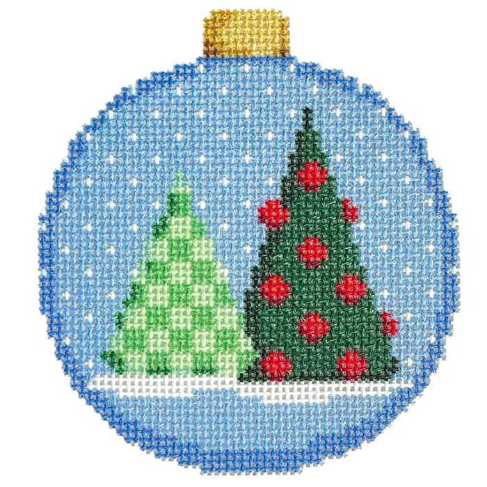 Green Checked Tree Bauble Ornament Kit - Image 3