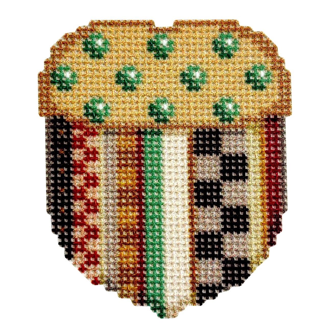 Green Dot Cap/Stripe Acorn