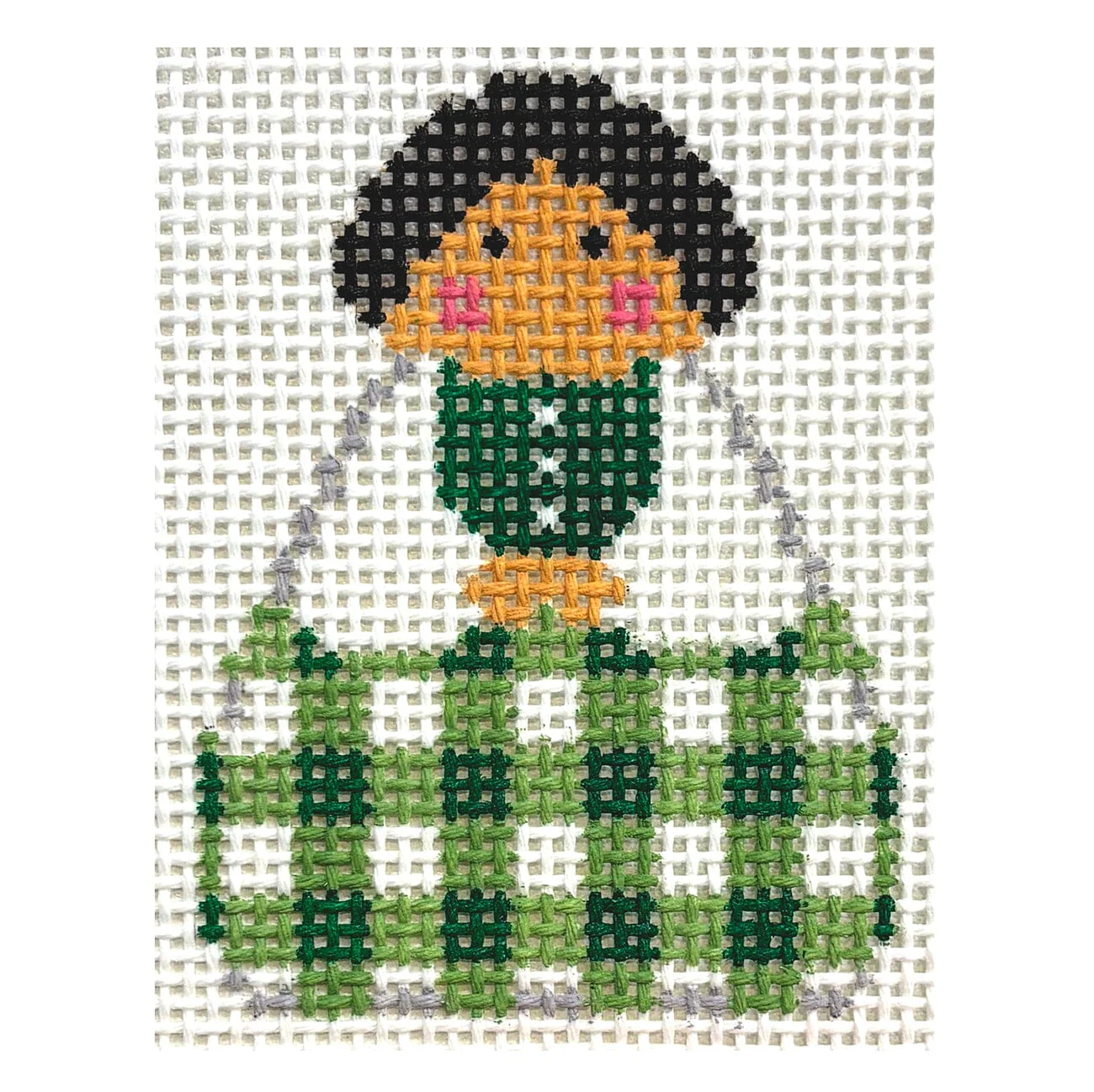 Green Gingham Angel