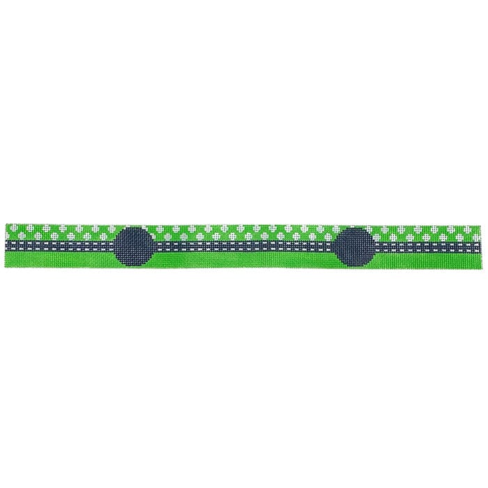 Green & White Polka Dot Long Key Fob