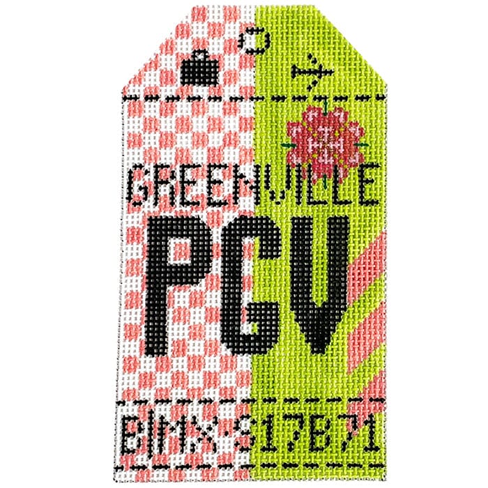 Greenville PGV Retro Travel Tag