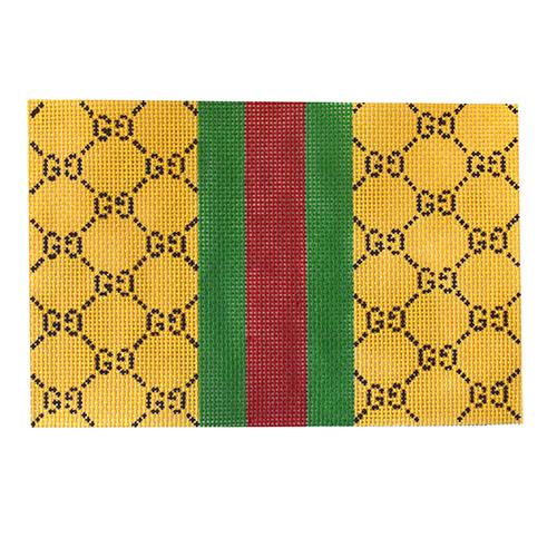 G's Tan / Brown with Stripe Clutch