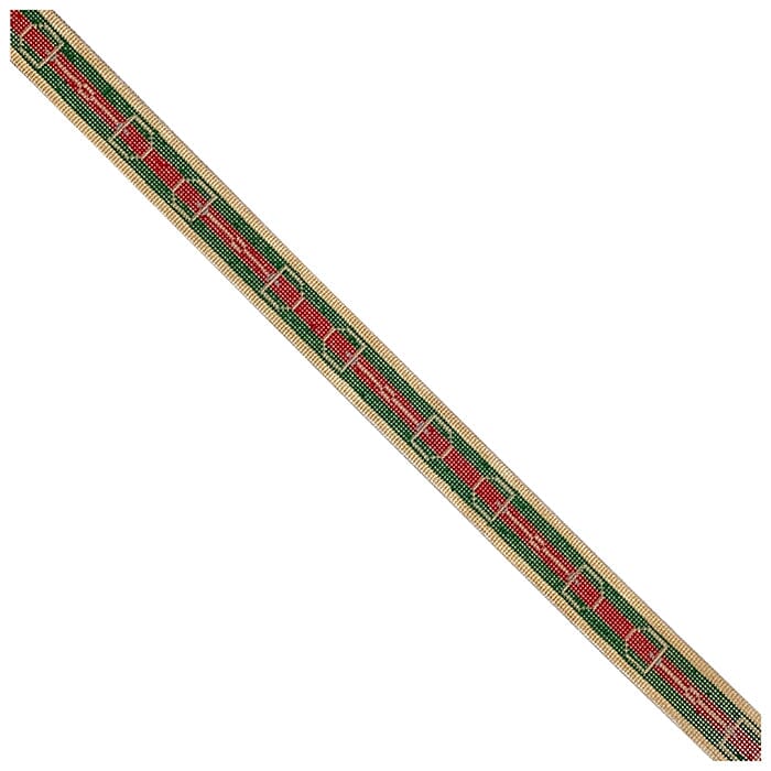 Stripe Belt with Bits - Khaki, Hunter, Red on 18