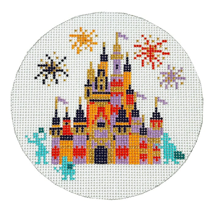 Halloween Castle Round with Ghosts