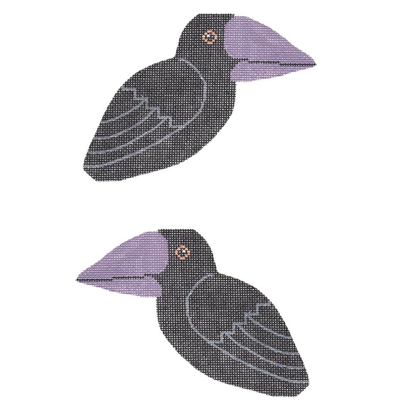 Halloween Crow 2-Sided Sided Clip-On