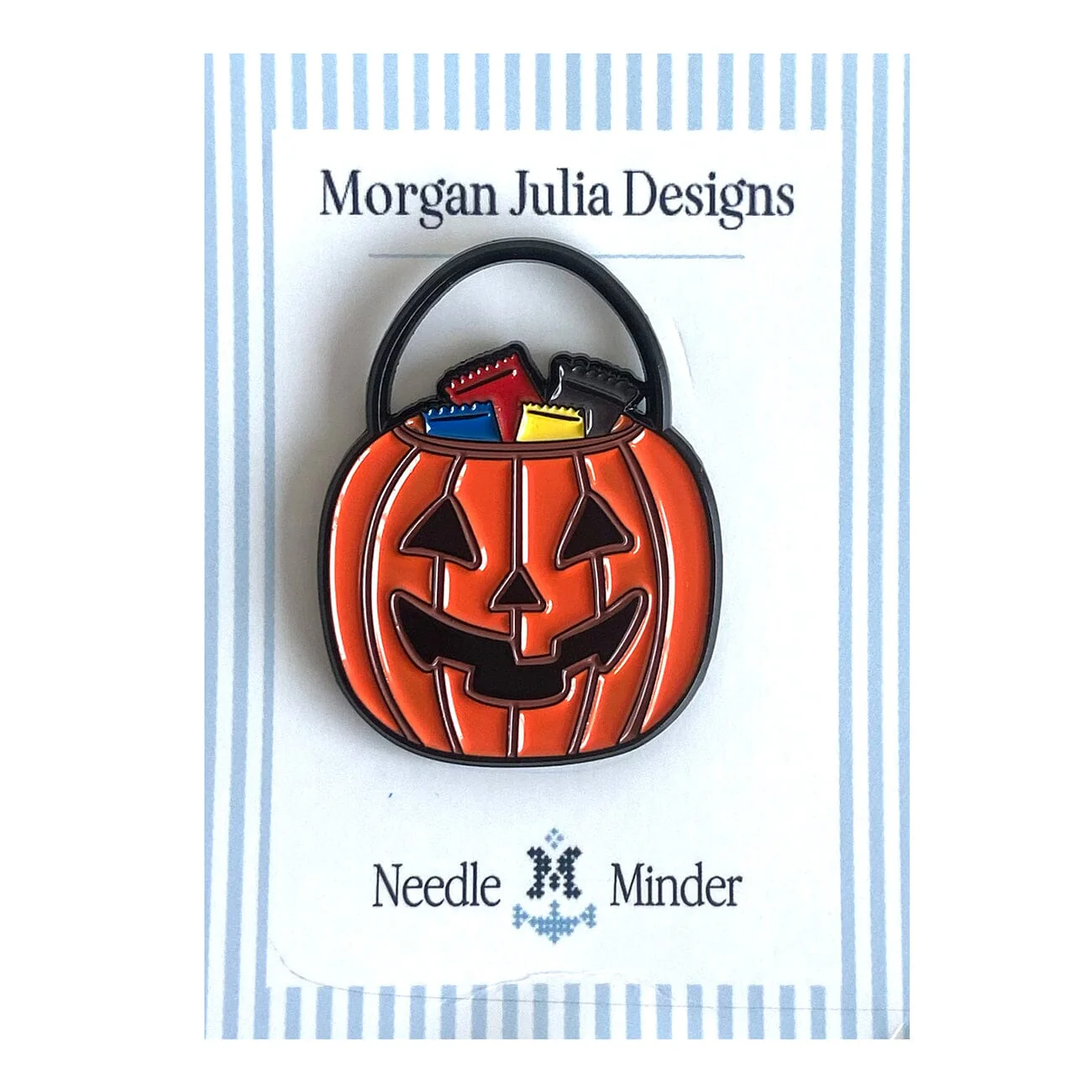 Halloween Pumpkin Basket Needleminder